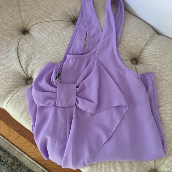 Purple bow back tank - Picture 5 of 5